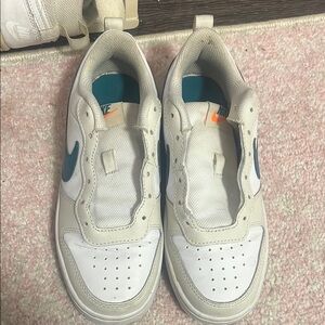 Nike White and Blue Sneakers